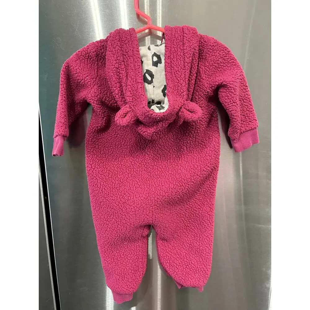 *LAST CHANCE SALE ITEM*  Dark Pink Winter Jumpsuit - Jessica Simpson - 6-9mo